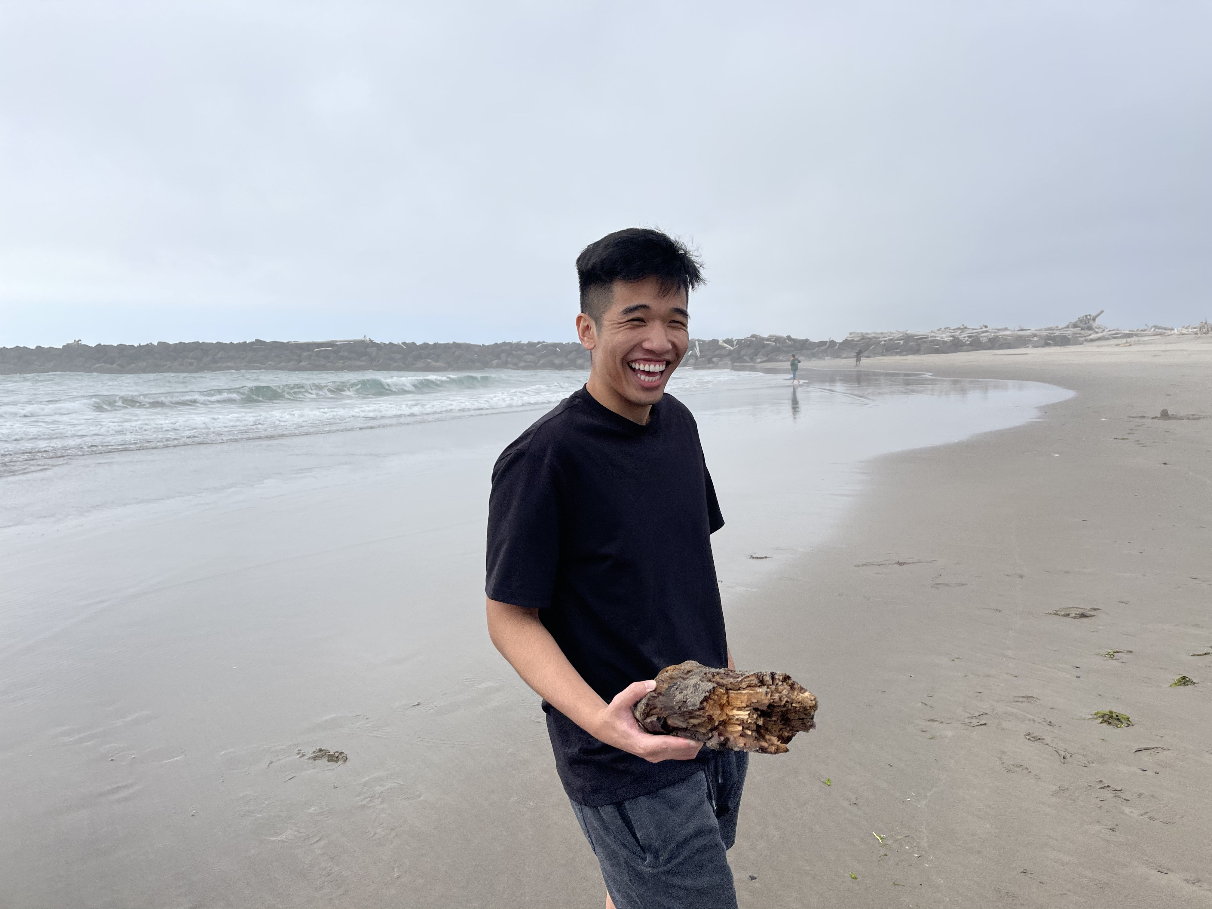 Image of Hali laughing at the beach