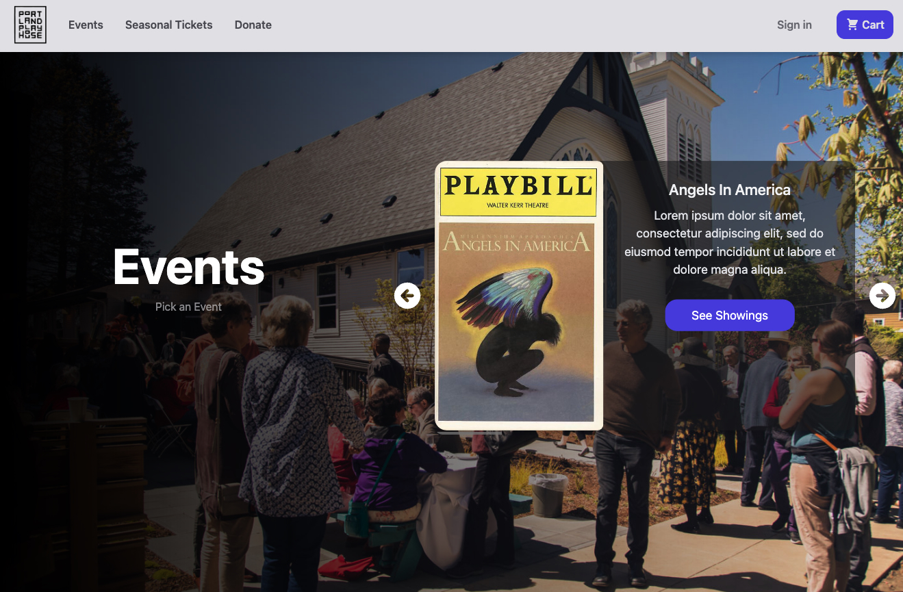 Screenshot of wondertix application
